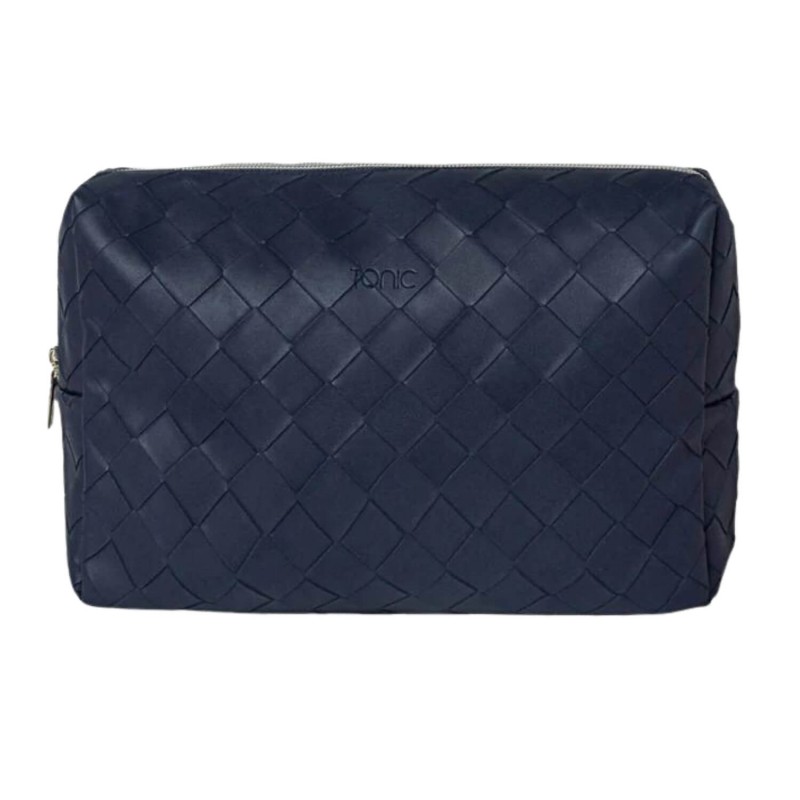 Tonic Woven Navy Large Beauty Bag 