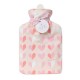 Tonic Flannel Hot Water Bottle Hearts 