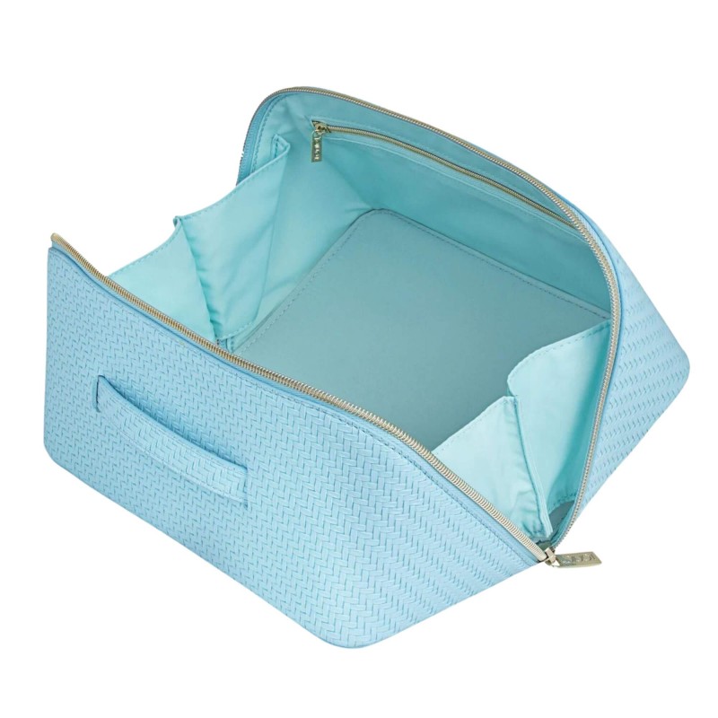 Tonic Herringbone Medium Beauty Bag Bluebell