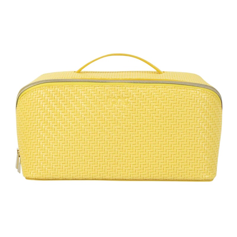 Tonic Herringbone Large Beauty Bag Lemon