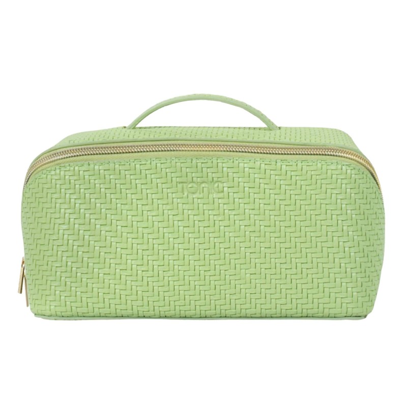 Tonic Herringbone Large Beauty Bag Pistachio