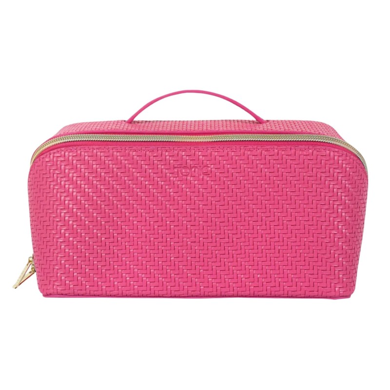 Tonic Herringbone Large Beauty Bag Raspberry