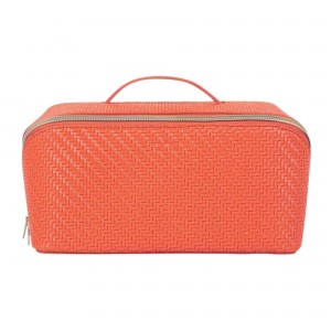 Tonic Herringbone Large Beauty Bag Tangerine 