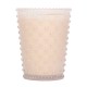 Simpatico White Flower #42 Hobnail Glass Candle 