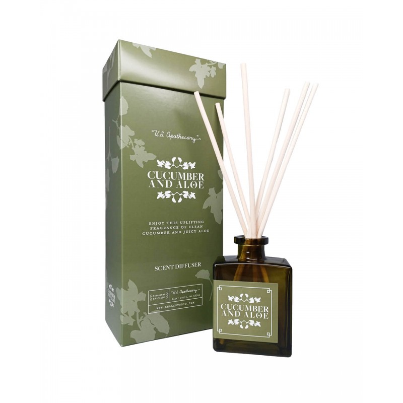 U.S. Apothecary Cucumber & Aloe Reed Diffuser Set 8oz 