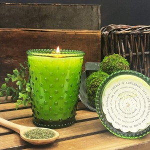 Simpatico Green Tea & Cucumber #51 Hobnail Glass Candle 