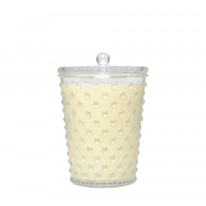 Simpatico Grande Creme Fresh 50oz Hobnail Glass Candle 