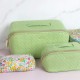 Tonic Herringbone Medium Beauty Bag Pistachio