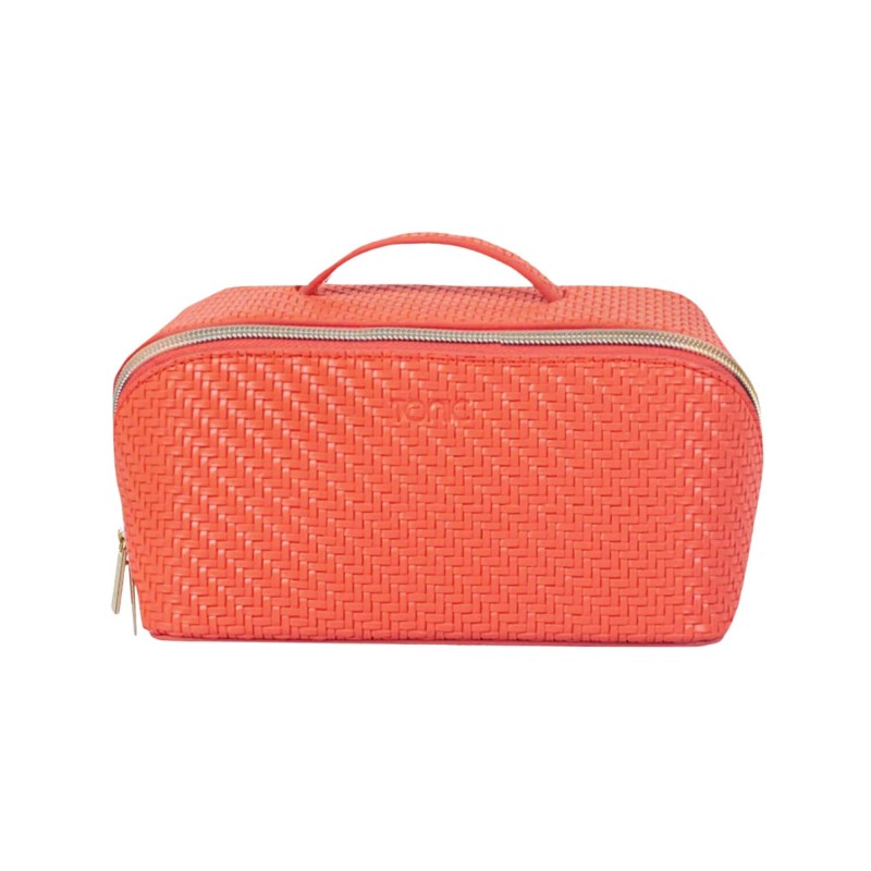 Tonic Herringbone Medium Beauty Bag Tangerine