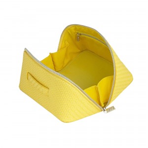 Tonic Herringbone Medium Beauty Bag Lemon