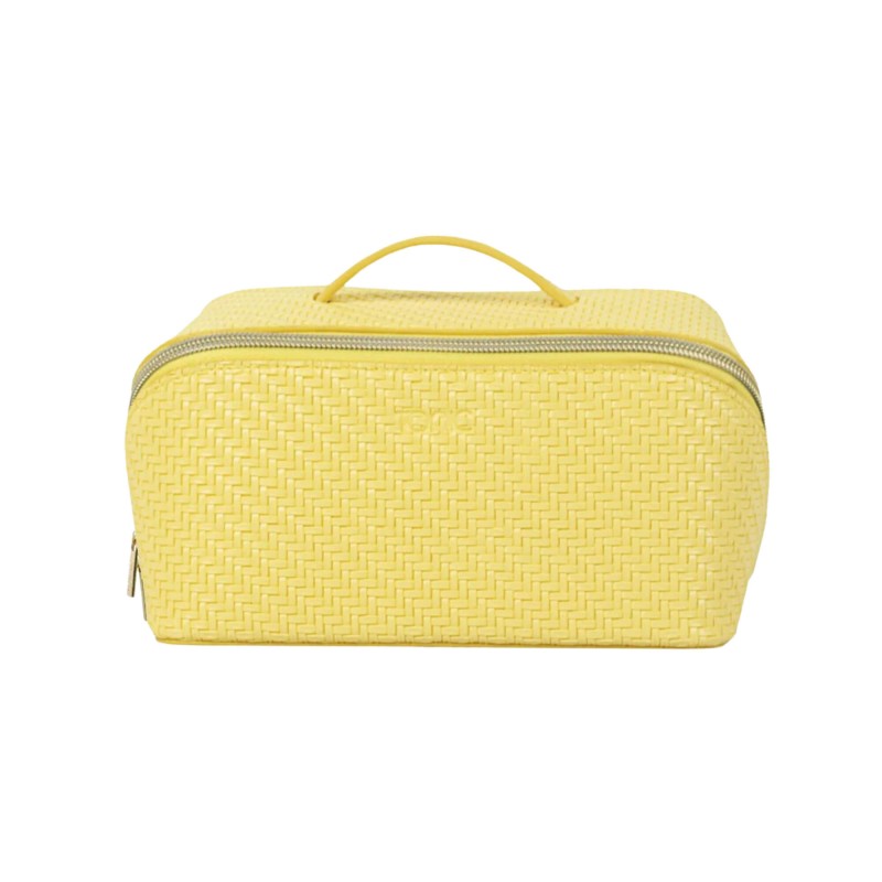 Tonic Herringbone Medium Beauty Bag Lemon