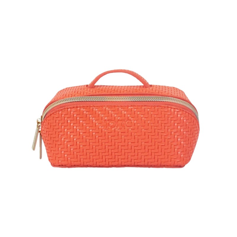 Tonic Herringbone Small Beauty Bag Tangerine