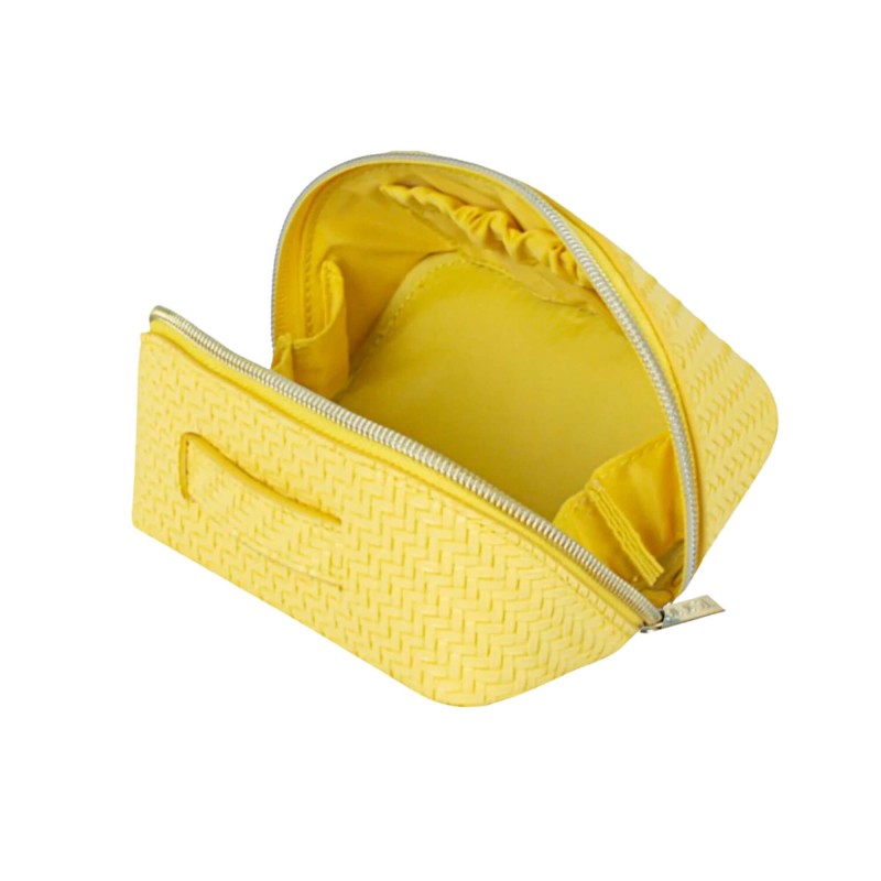 Tonic Herringbone Small Beauty Bag Lemon