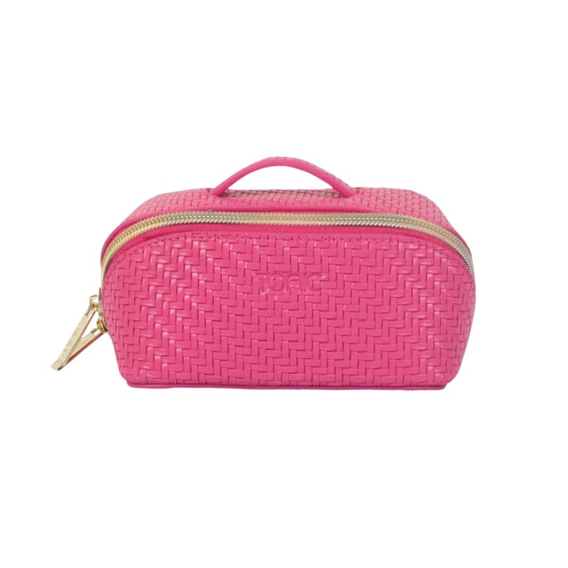 Tonic Herringbone Small Beauty Bag Raspberry