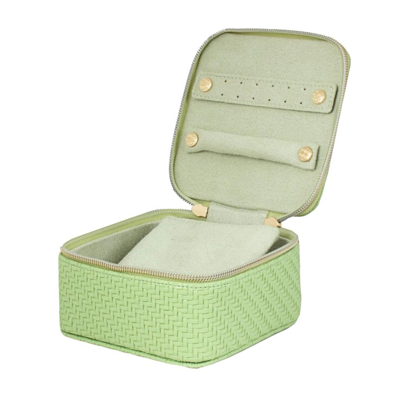 Tonic Herringbone Jewellery Cube Pistachio