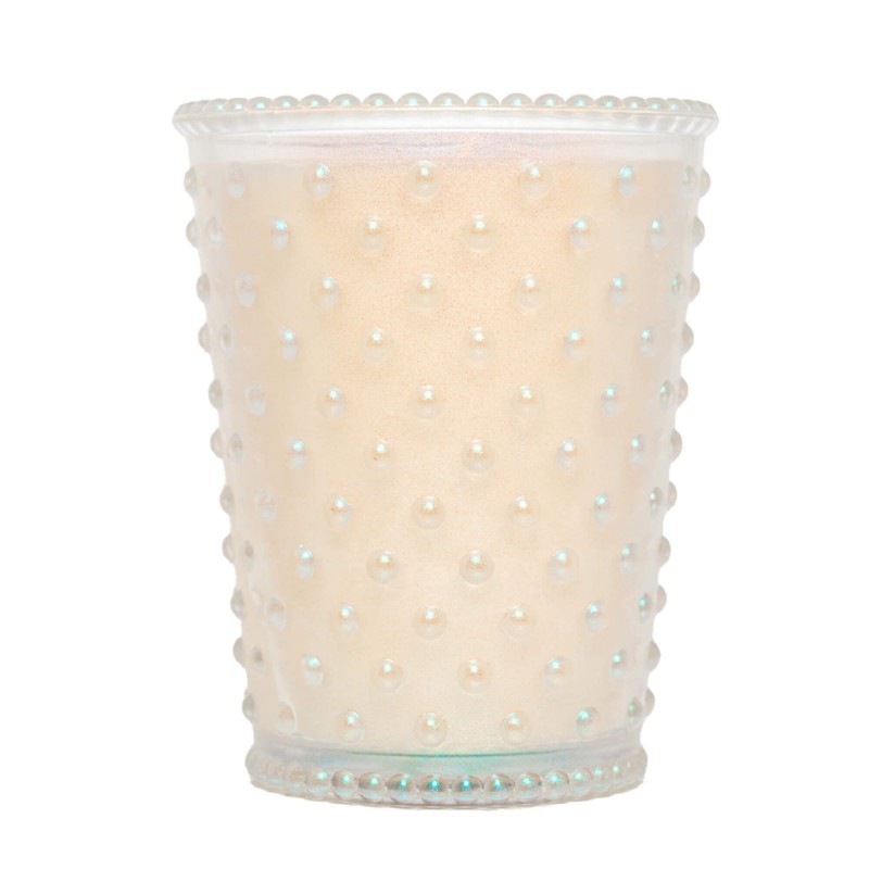 Simpatico Candy Cane White #77 Hobnail Glass Candle