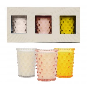 Simpatico Hobnail Votive Set Warm