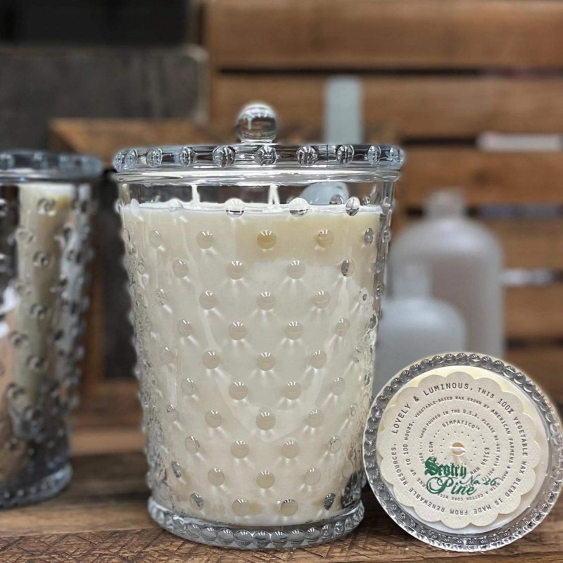 Simpatico Grande Scotch Pine 50oz Hobnail Glass Candle 