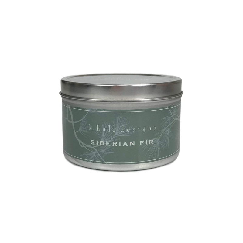 k.hall designs Siberian Fir Spice Large Tin 