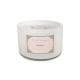 k.hall designs Peony White Glass Candle 24oz 