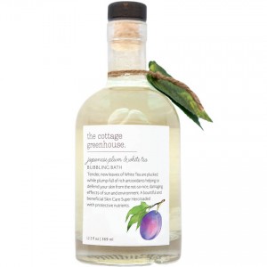 The Cottage Greenhouse Japanese Plum & White Tea Foaming Bubble Bath 