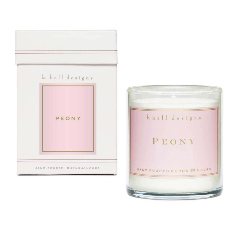 k.hall designs Peony 60 Hour Candle 