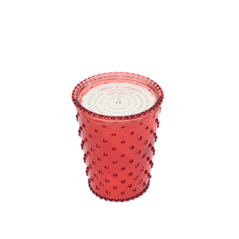 Simpatico Watermelon #04 Hobnail Glass Candle 