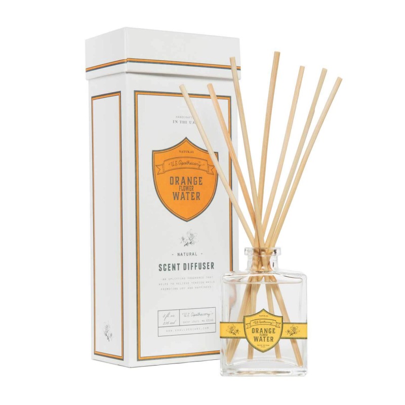 U.S. Apothecary Orange Water Reed Diffuser Set 8oz 