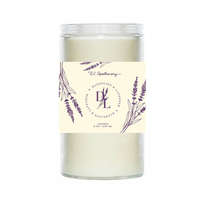 U.S. Apothecary Dandelion & Lavender Natural Wax Candle 16oz 