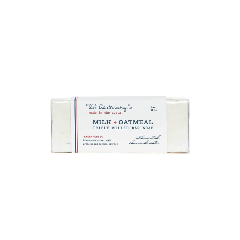 U.S. Apothecary MILK + OATMEAL Triple Milled Bar Soap 